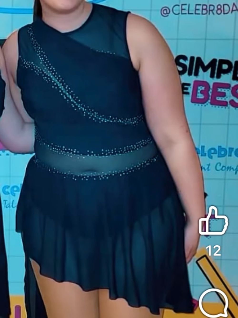 Lyrical Costume - ladies' Dark Teal Performance Dress